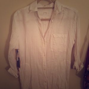 Aritzia linen shirt dress